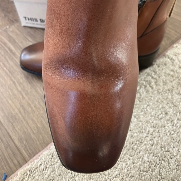 Clarks Dark Tan Leather Ankle Boot, Women's, Size 9 - Picture 7 of 10